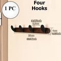 Solid Oak Wall-Mounted Coat Hook Rack | Home Organizer Wall Hook Rack QXL Four Hooks