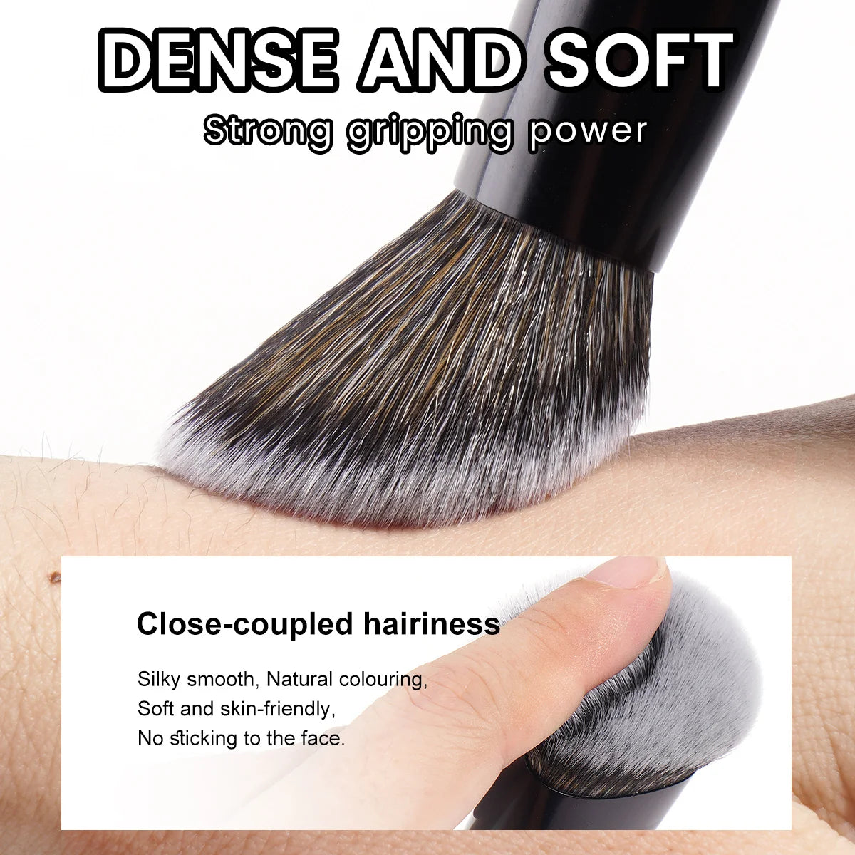 MAANGE 3-Pc Makeup Brush Set | Foundation Powder Blending Makeup Brush Set QXL