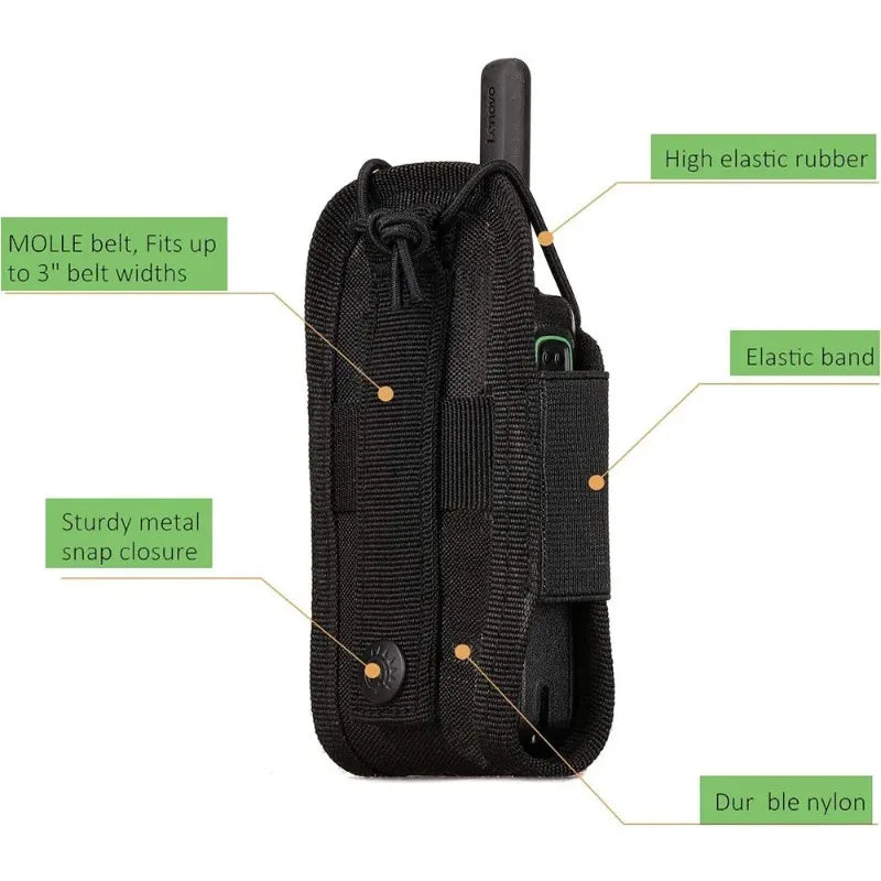 Tactical MOLLE Radio Pouch | Walkie Talkie Holster Waist Bag Tactical Radio Pouch QXL