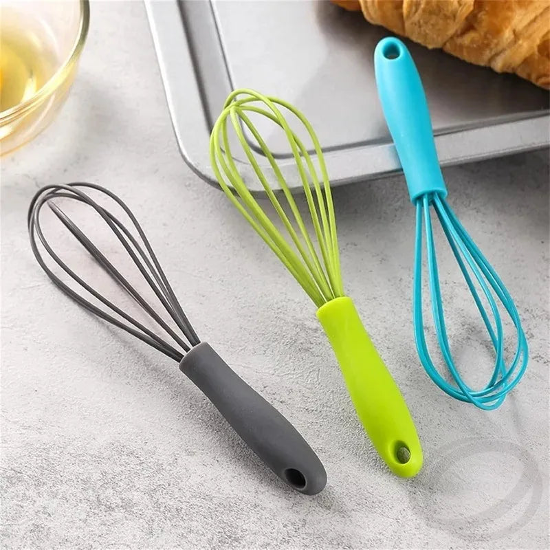 Silicone Handheld Egg Whisk | Portable Mixer & Frother Silicone Egg Whisk QXL
