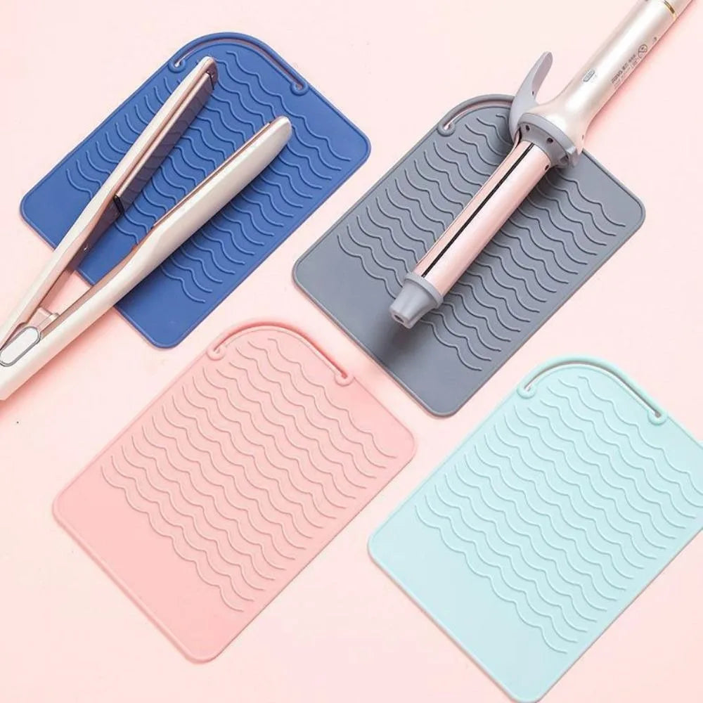 Silicone Heat Resistant Mat for Curling & Flat Irons | Non-Slip Heat Resistant Mat QXL