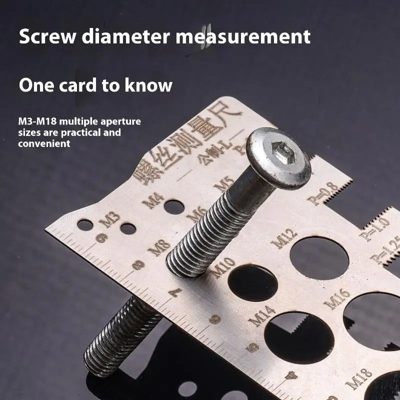 Metric Thread Pitch Gauge | Stainless Steel Bolt & Screw Tool Thread Pitch Gauge QXL