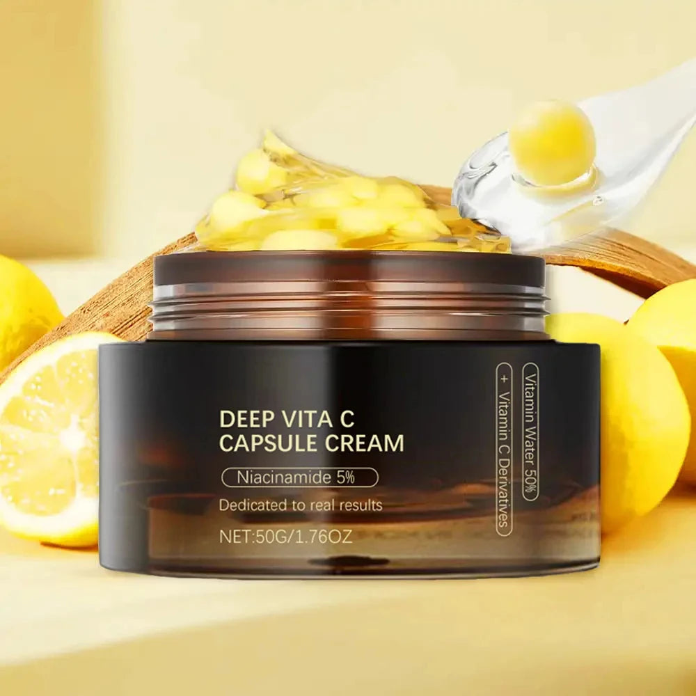 Hoygi Deep Vita C Capsule Cream – Niacinamide & Arbutin 50g Brightening Face Cream QXL capsule cream