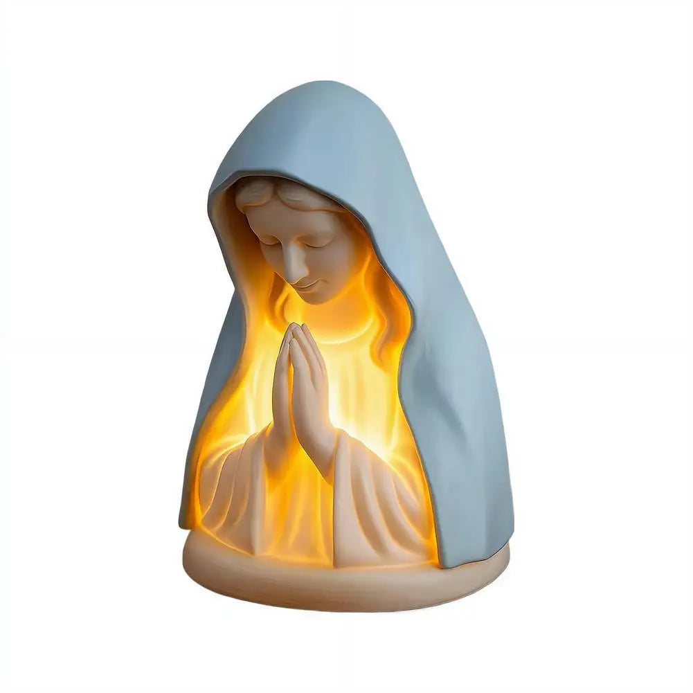 Praying Angel LED Night Light Resin Figurine | Spiritual Decor Resin Decorative Figurine QXL