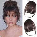 Clip-In Synthetic Air Bangs & Sideburns Hairpiece | Brown Clip-In Hair Bangs QXL 5