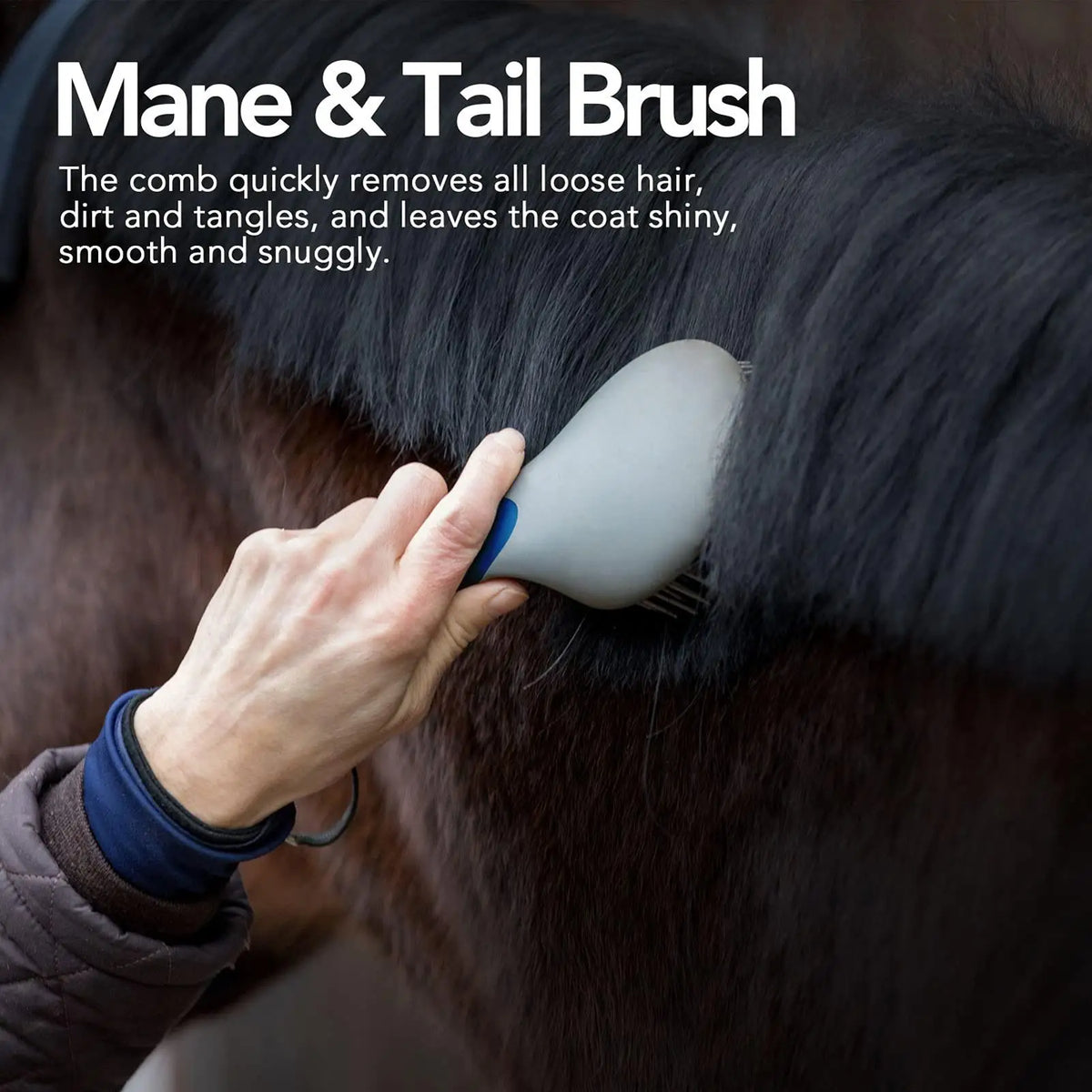 Horse Mane & Tail Brush | Ergonomic Grooming Detangler Horse Grooming Brush QXL