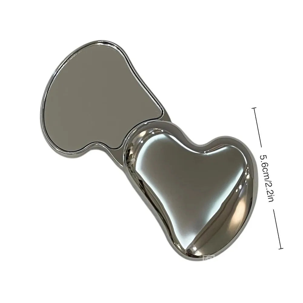Foldable Double-Sided Metal Compact Makeup Mirror | Travel Compact Makeup Mirror QXL