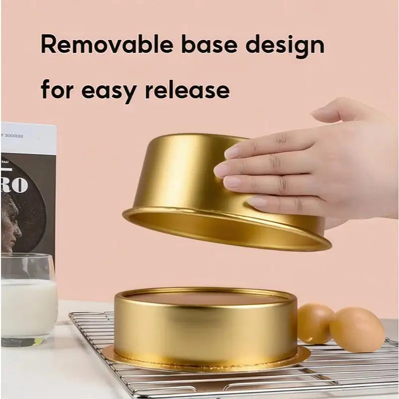 Non-Stick Round Cake Mold | Aluminum & Removable Base Cake Mold QXL