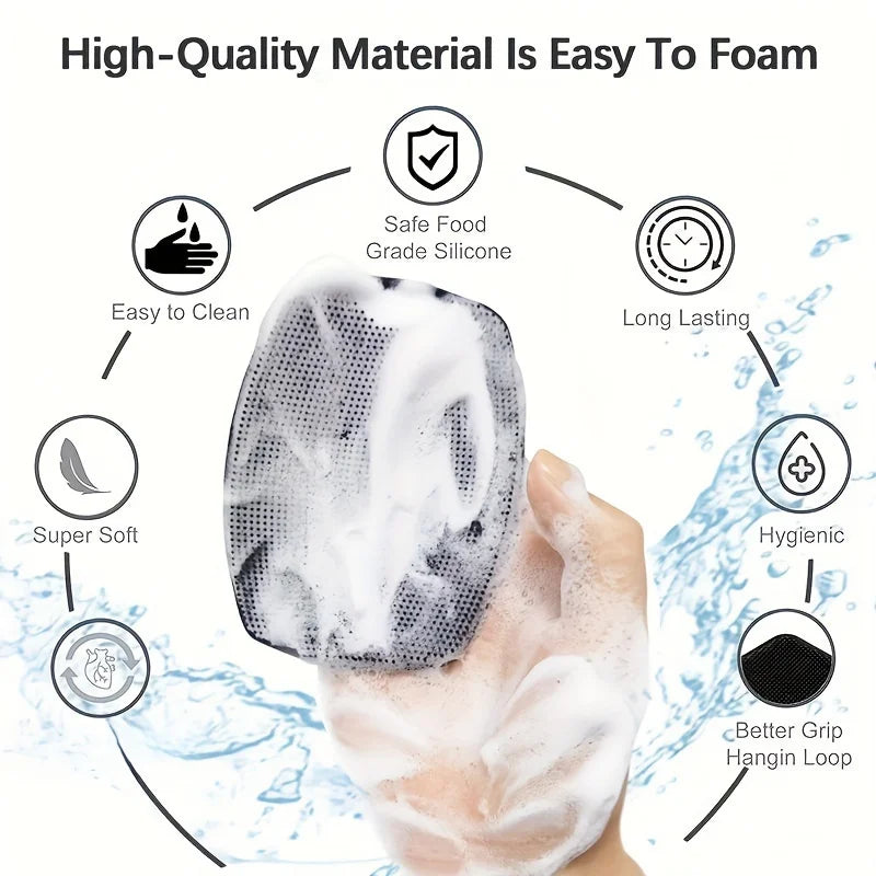 Soft Silicone Exfoliating Body Brush | Deep Cleanse & Massage Silicone Body Brush QXL