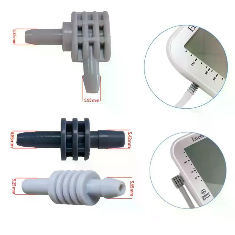 Blood Pressure Cuff Tube Connector | Single Tube Replacement Part BP Monitor Accessory QXL