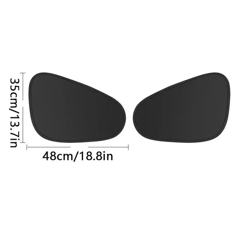 2-Pack Car Front Window Sunshades | Electrostatic Cling Film Car Window Sunshade QXL