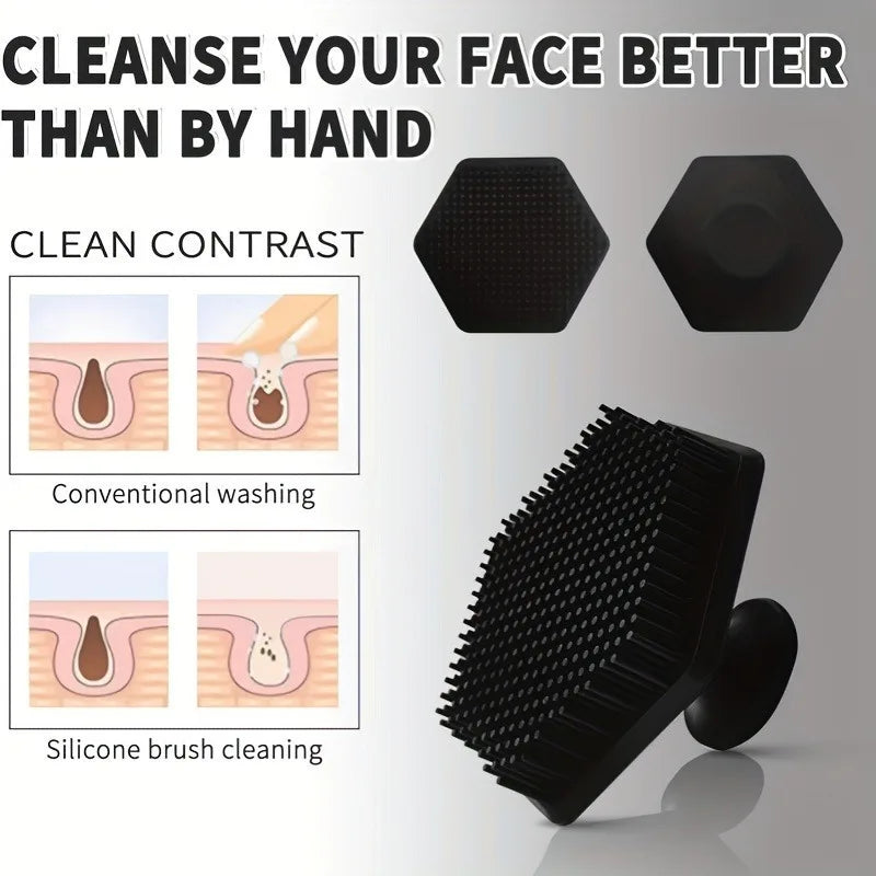 Silicone Facial Cleansing Brush | Exfoliation & Beard Tool Facial Cleansing Brush QXL