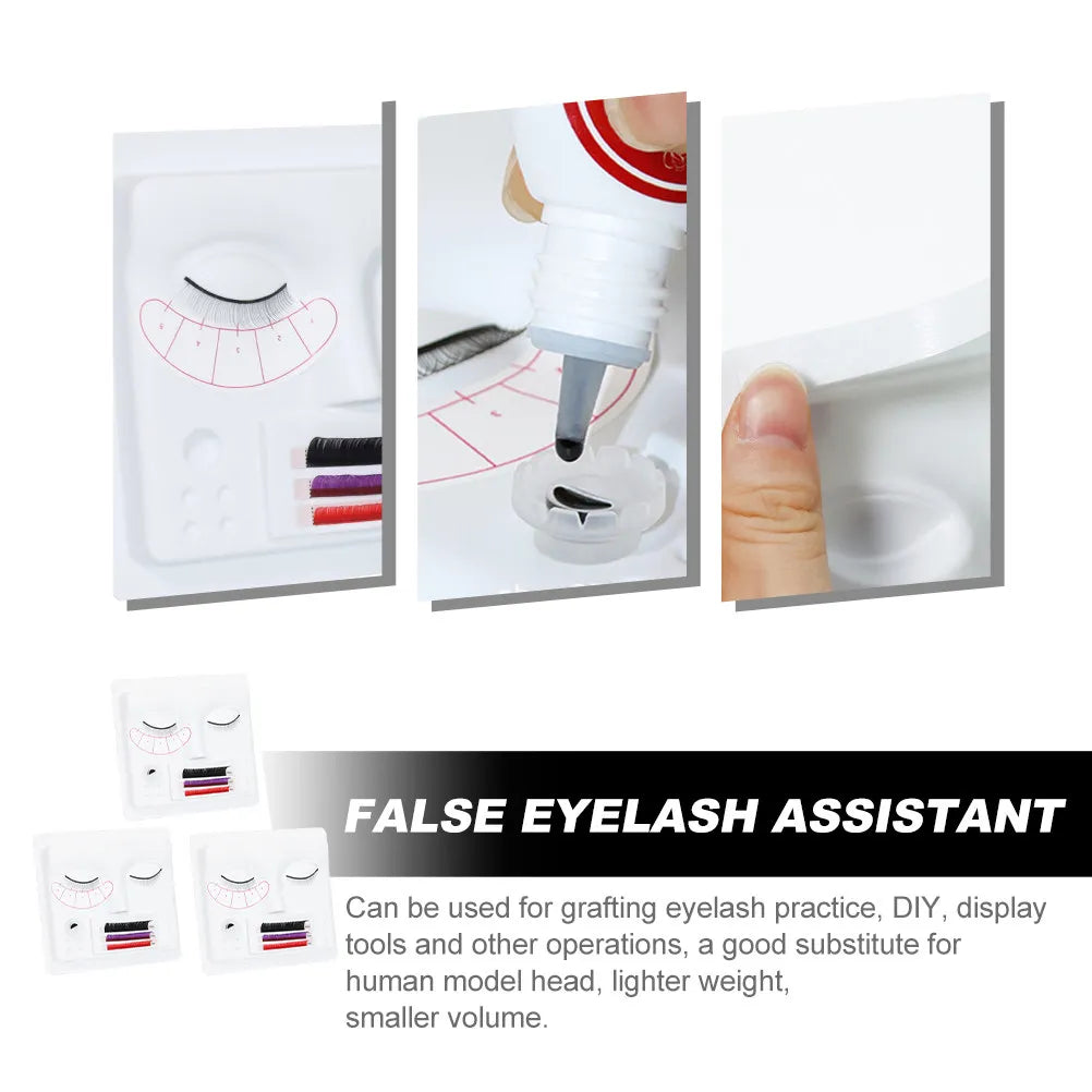 3-Pack Eyelash Extension Practice Face Trays | Lash Training Lash Training Tray QXL