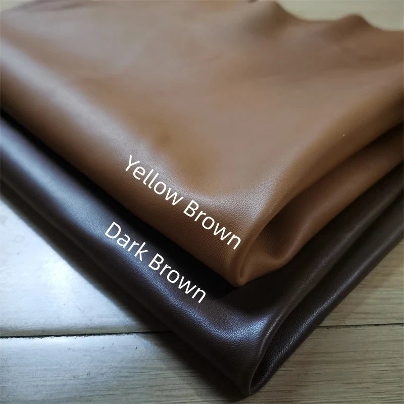 1mm Brown Sheepskin Leather Fabric | Whole Hide DIY Crafts Genuine Leather Hide QXL
