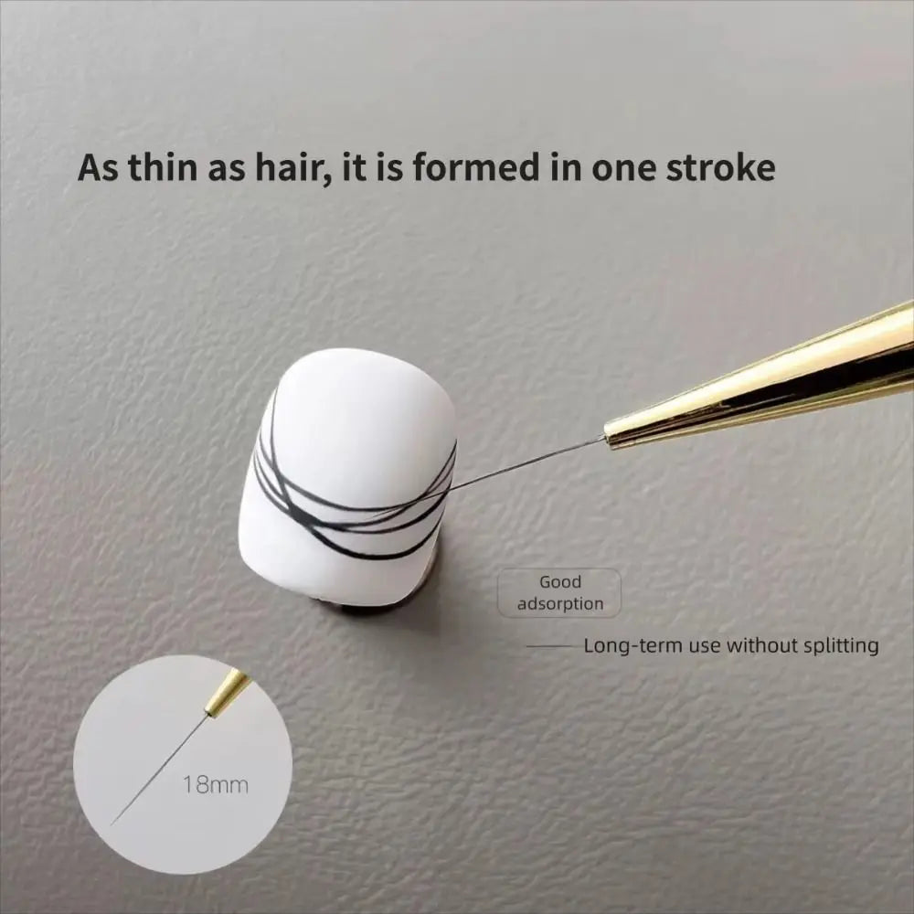 Ultra-Fine Nail Art Liner Brush | 0.5mm Precision Detail Pen Nail Art Brush QXL