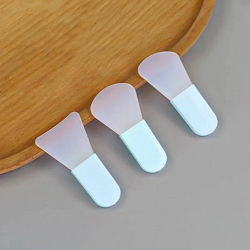 3-Pack Silicone Face Mask Brushes | Fan, Shovel & Knife Set Facial Mask Brush QXL Blue 3pcs