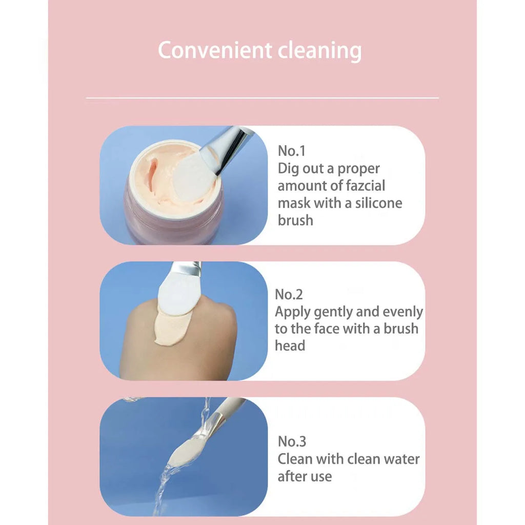 Double-Ended Silicone Face Mask Brush | Soft Dual-Tip Silicone Mask Brush QXL