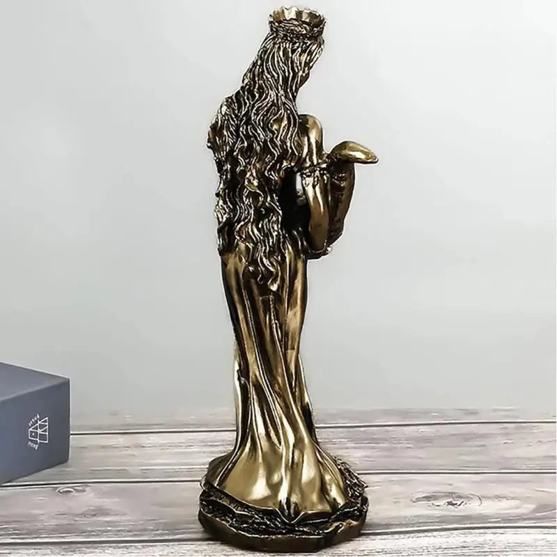 Tyche Greek Goddess of Fortune Resin Sculpture | Lucky Decor Decorative Sculpture QXL