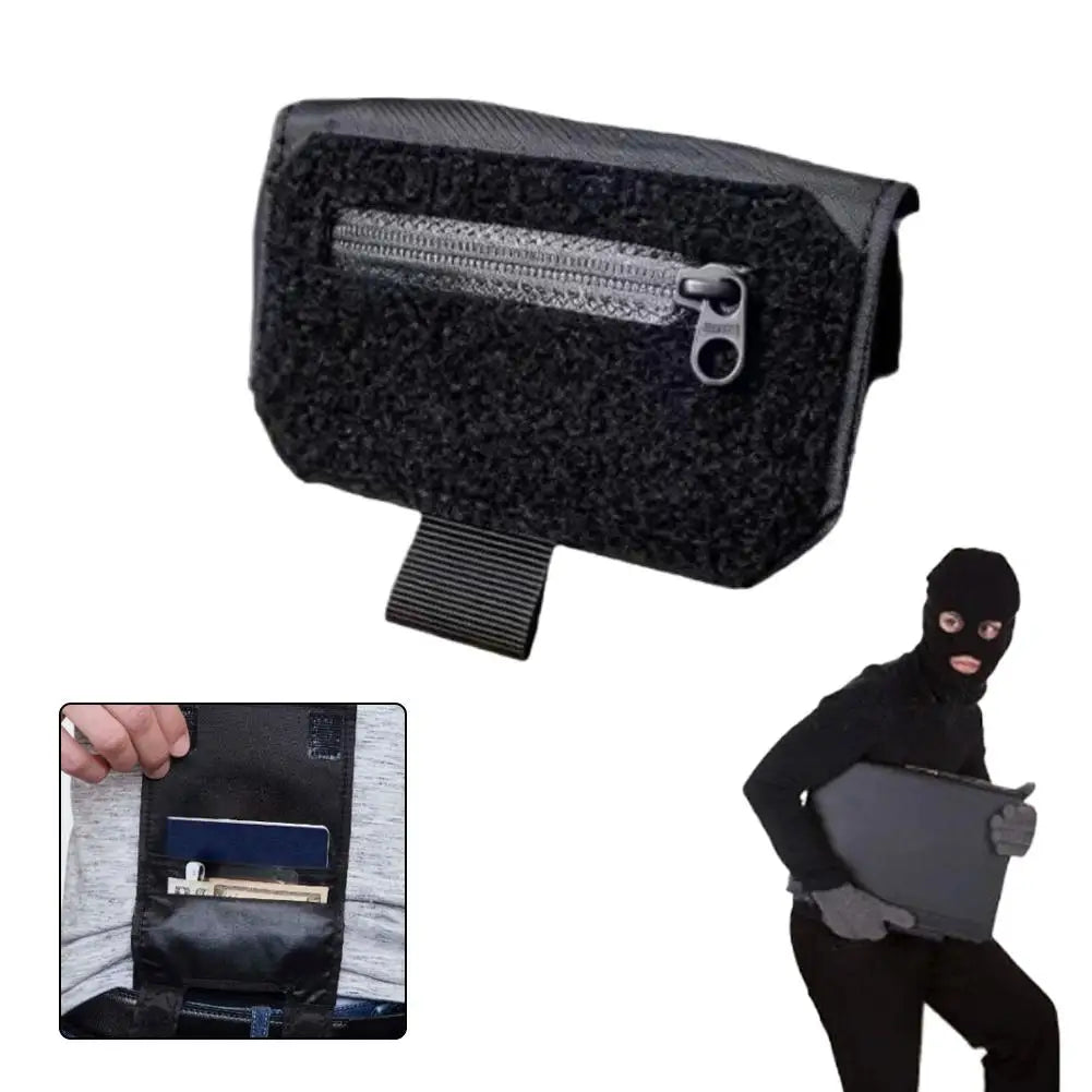 Slim Hidden Belt Wallet | Travel Cash, Card & Passport Pouch Travel Belt Wallet QXL