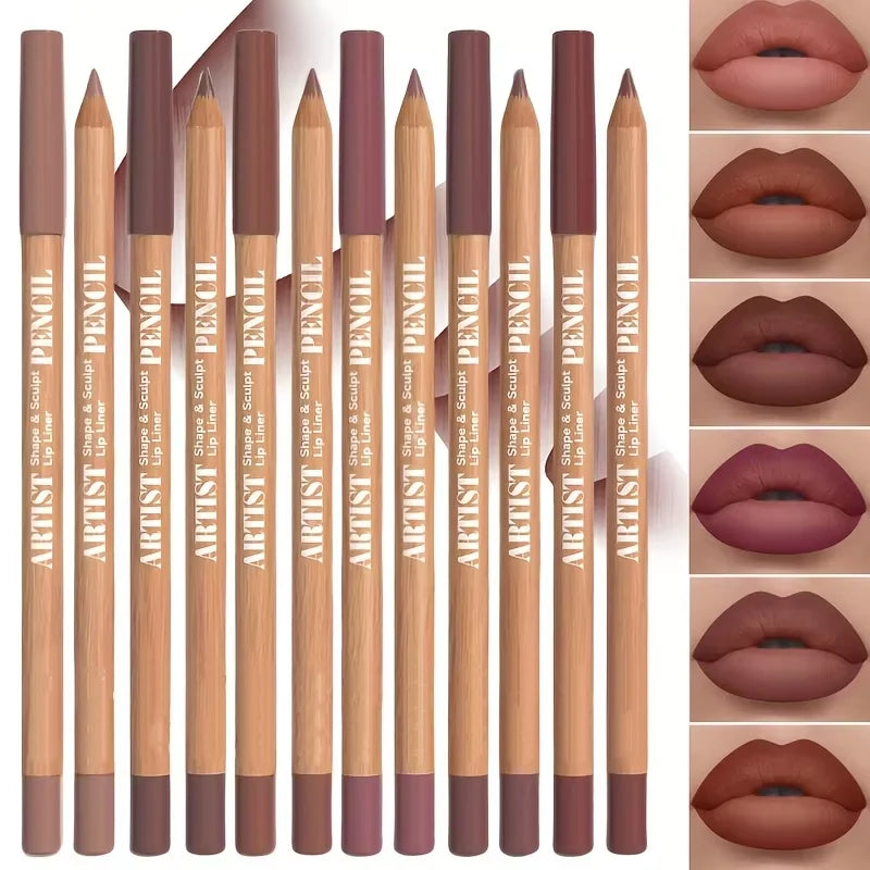 6-Piece Velvet Matte Lip Liner Set | Berry, Brown & Pink Shades Lip Liner Set QXL