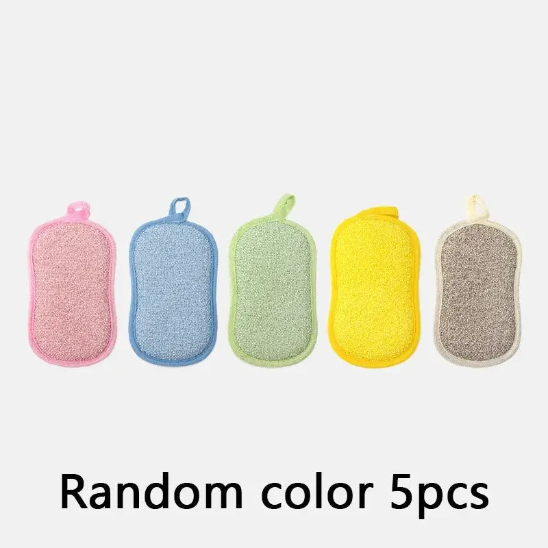 Reusable Polyester Sponge Wipes | Kitchen & Bathroom Cleaning Sponge Cleaning Pads QXL 5pcs