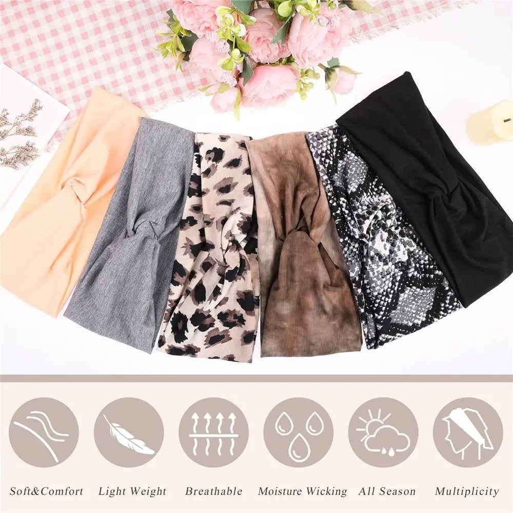 Women's Stretchy Printed Sport Headbands | Yoga & Gym Sport Headband QXL