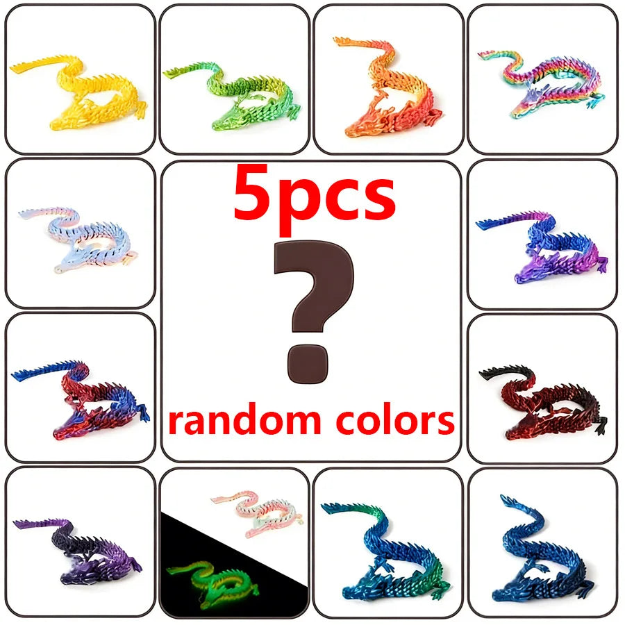 3D Printed Articulated Dragon Figurine 30–90cm | Collectible Dragon Figurine QXL 5pcs 30cm-Dragon