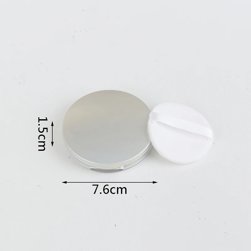 Refillable Loose Powder Compact Jar with Puff & Mirror | 3g Powder Compact Jar QXL