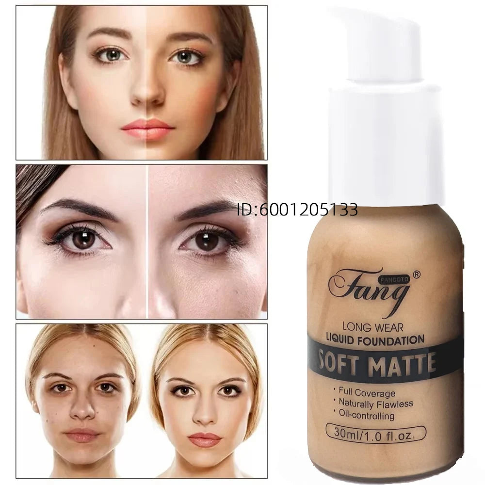 SEPORA Matte Liquid Foundation 30ml – 6 Shades, Full Coverage Liquid Foundation QXL