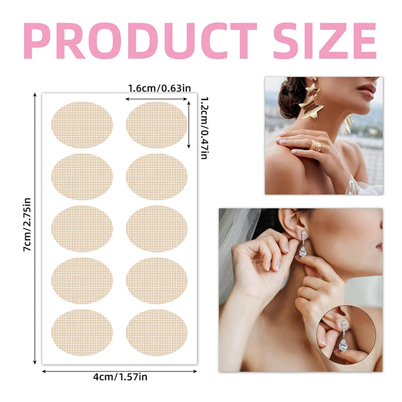 Earlobe Support Stickers | Nude Protective Patches 10–500 Pack Earlobe Protective Patch QXL