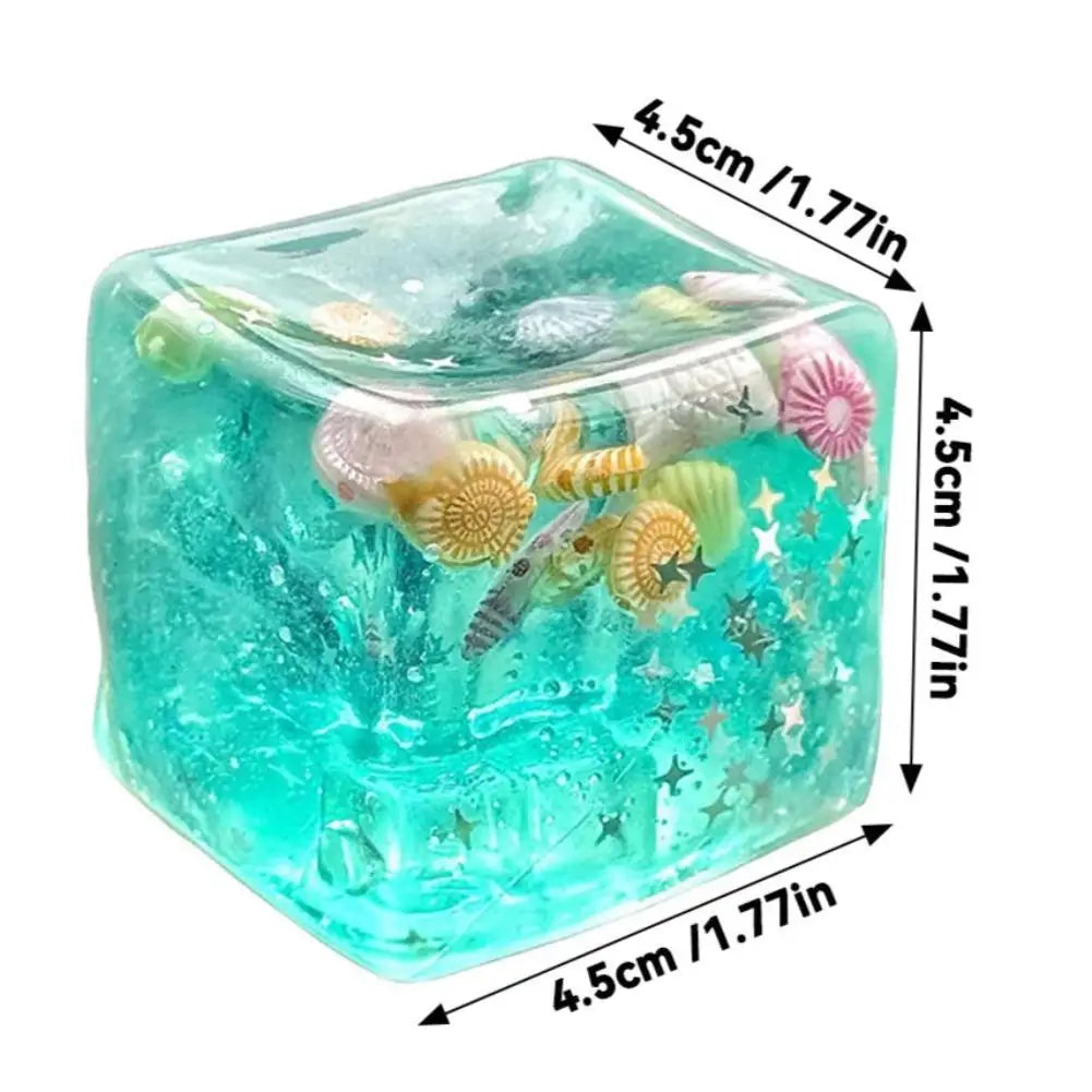 3D Ocean Sea Shell Squeeze Fidget Toy | Soft TPR Cube Fidget Squeeze Toy QXL