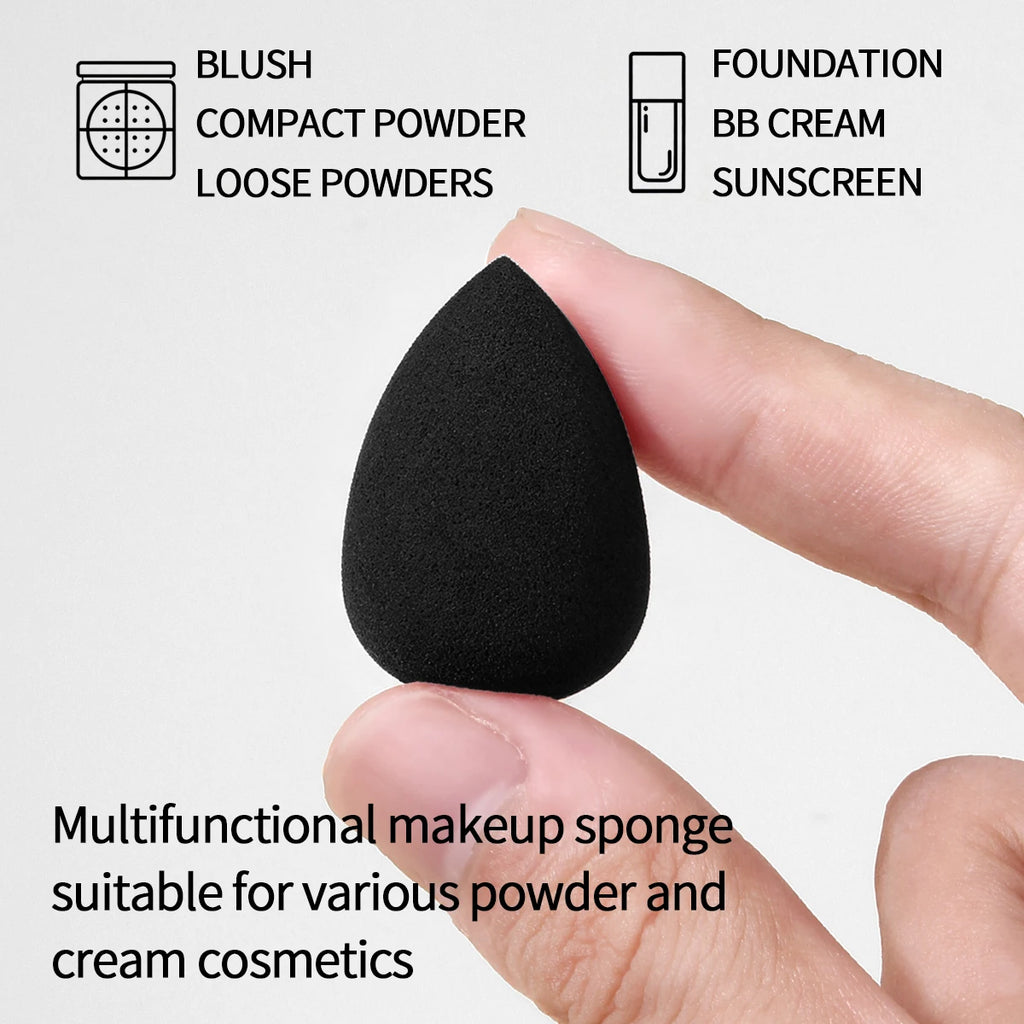 25-Pc Mini Makeup Sponges with Storage Box | Wet & Dry Mini Makeup Sponge Set QXL