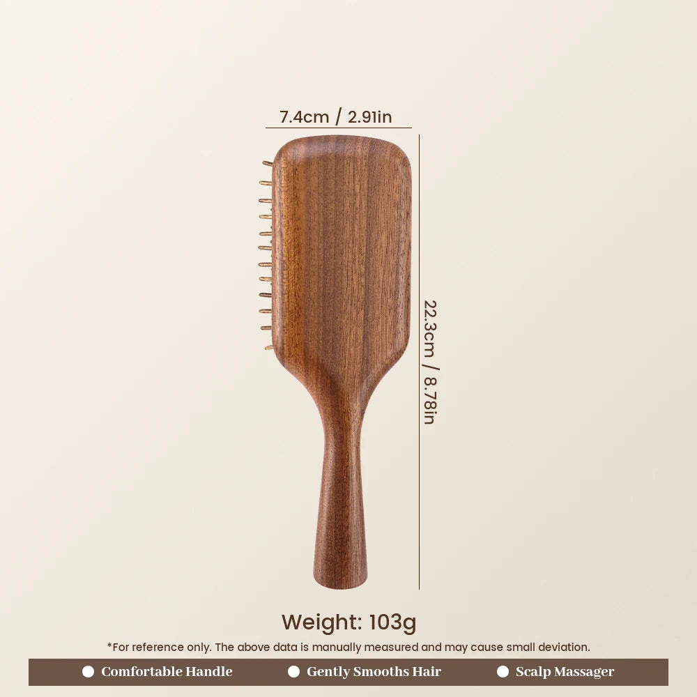 Wooden Air Cushion Massage Comb | Anti-Static Scalp Comb Hair Massage Comb QXL