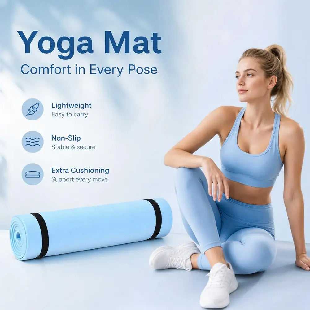 Thick Foldable EVA Yoga & Fitness Mat | Anti-Slip Exercise Mat Yoga & Fitness Mat QXL
