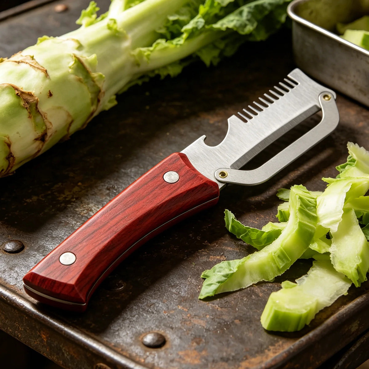 3-in-1 Stainless Steel Vegetable Peeler & Scallion Cutter Vegetable Peeler QXL
