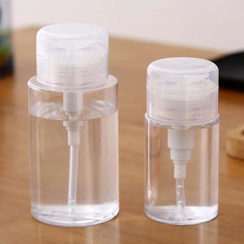 Refillable Press Pump Dispenser Bottle 100–300ml | Beauty & Nail Pump Dispenser Bottle QXL