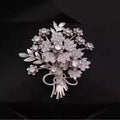 Rhinestone Money Tree Brooch | Crystal Lapel Pin for Women Crystal Lapel Brooch QXL Silver
