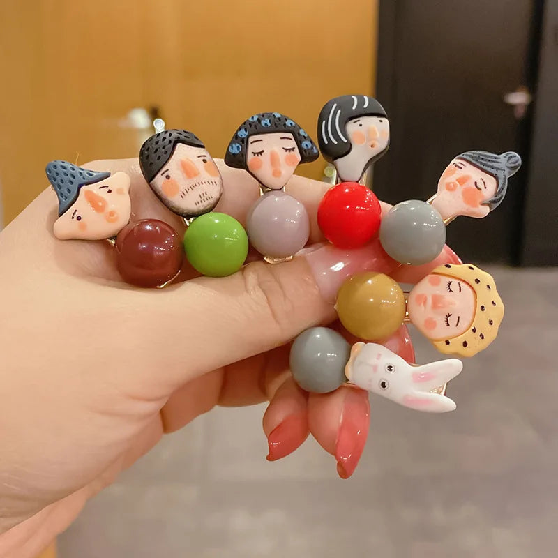Funny Person Duckbill Hair Clips – Creative Handmade Barrettes Novelty Hair Clips QXL