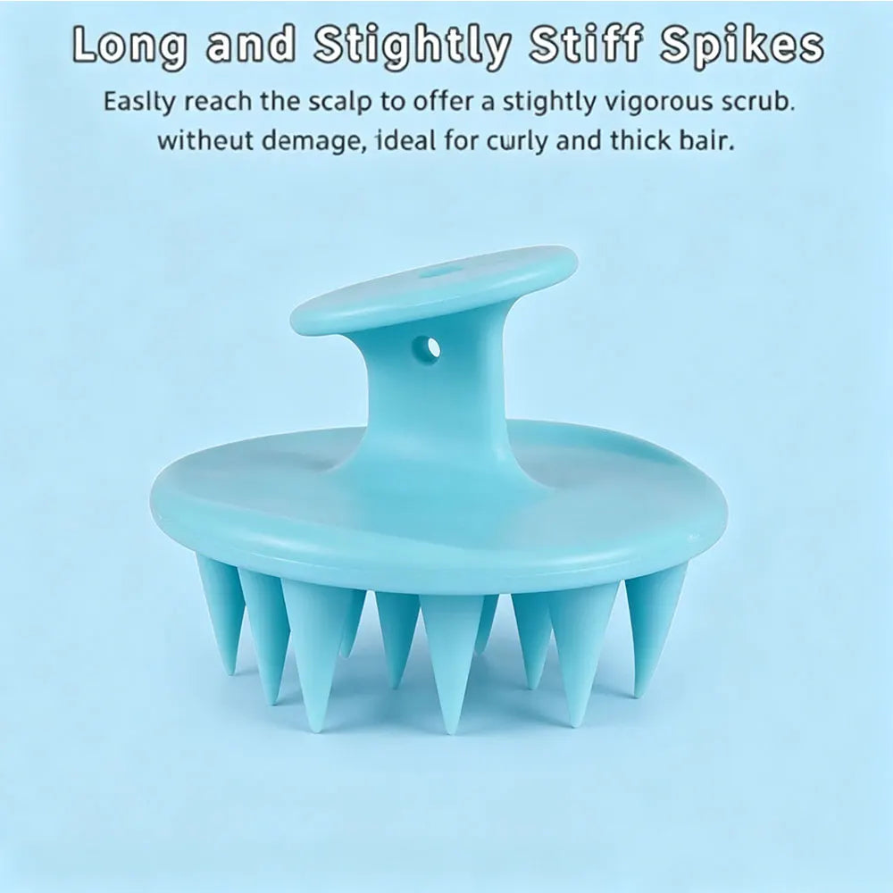 Silicone Scalp Massaging Shampoo Comb for Thick Curly Hair Scalp Massage Comb QXL
