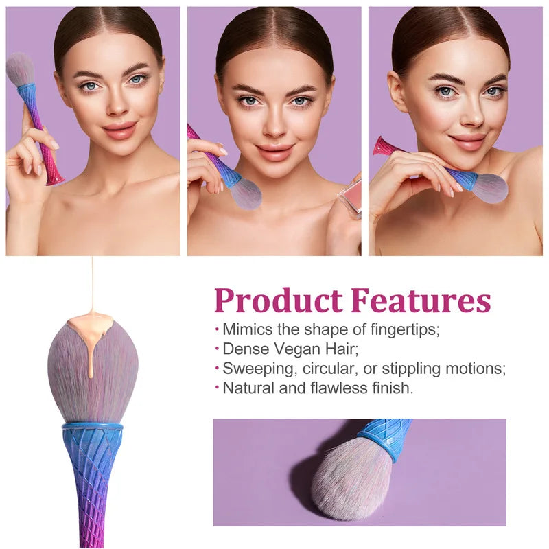 Colorful Waist Blush & Powder Brush | Long Handle Makeup Blush Makeup Brush QXL