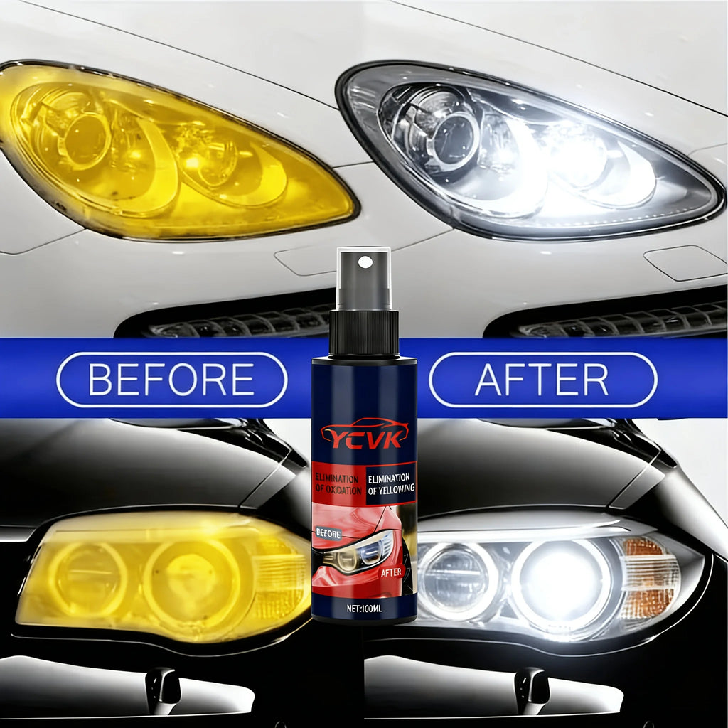 Car Headlight Restoration Spray 100ml | Polish & Clarity Kit Headlight Restoration Spray QXL