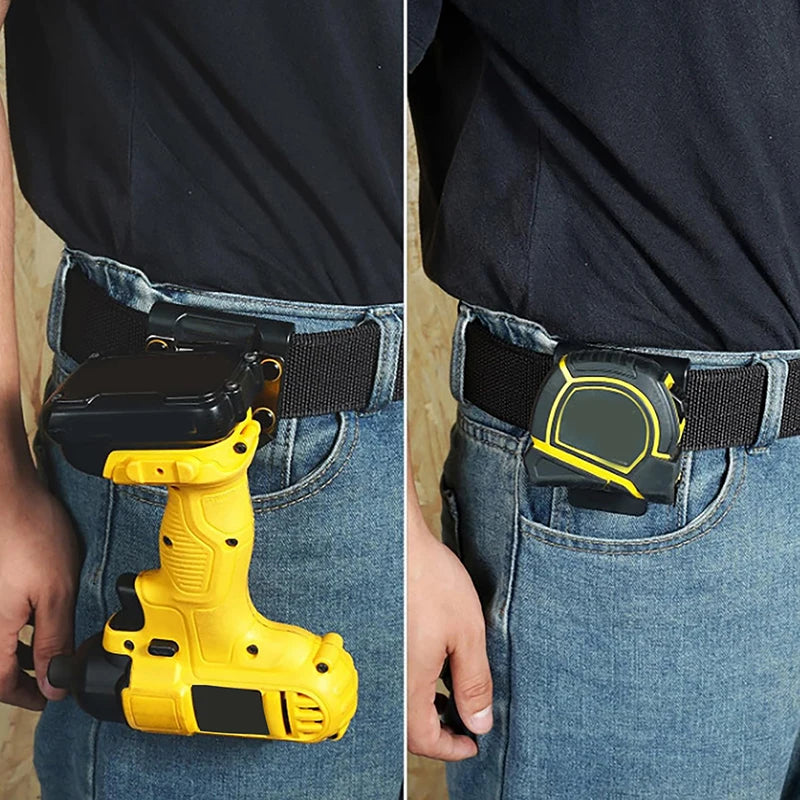 Drill Belt Holster & Tape Measure Clip | ABS + Metal Holder Drill Belt Holster QXL