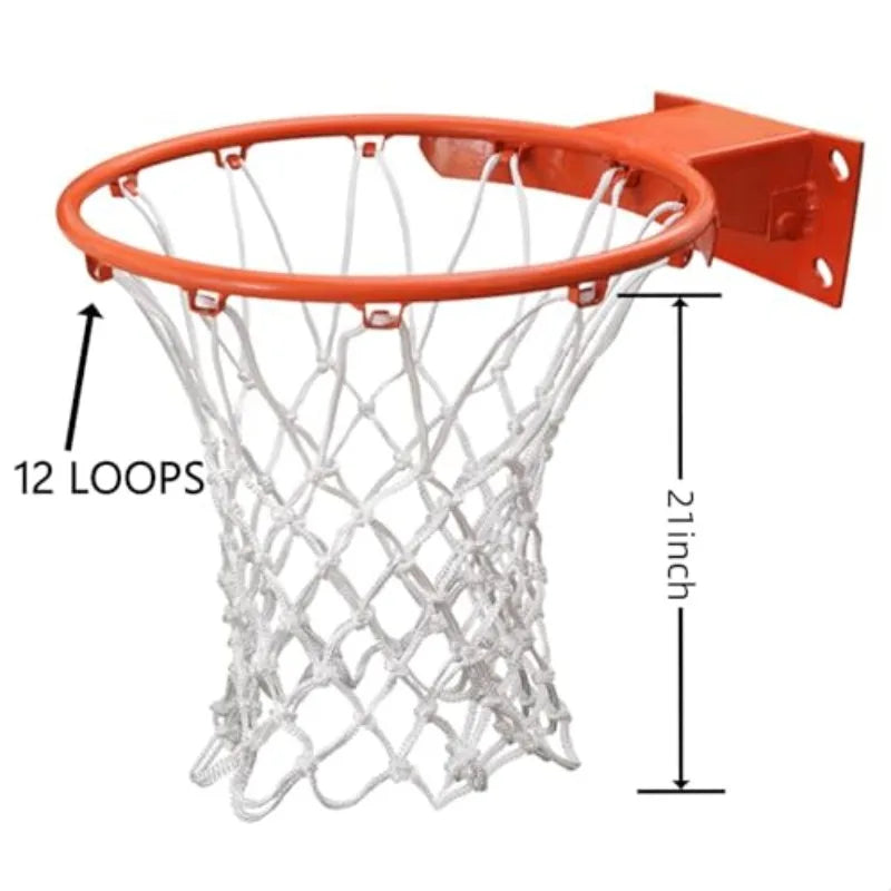 2-Pack Heavy-Duty Basketball Net Replacement – 12-Loop Hoop Basketball Net QXL