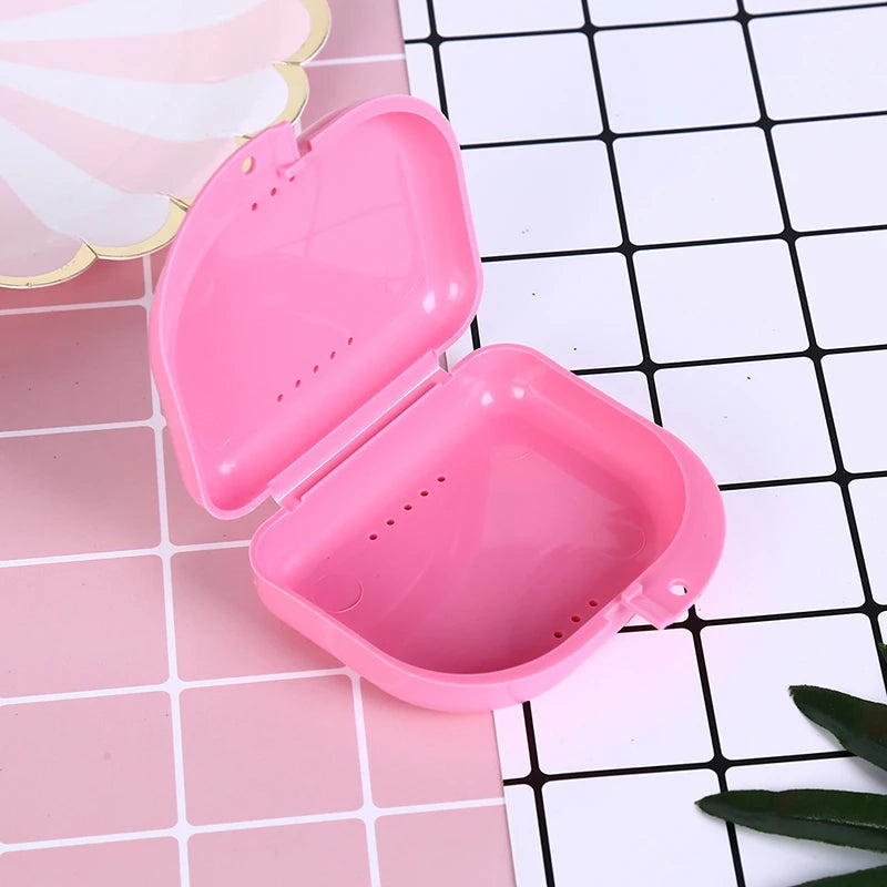 Mini Denture & Retainer Storage Box | Plastic Dental Case Denture Storage Case QXL