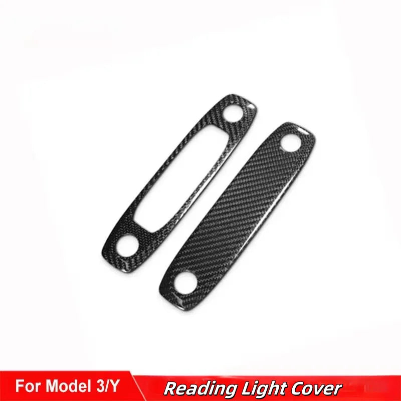 Carbon Fiber Reading Light Stickers – Tesla Model 3 & Y Car Interior Trim QXL