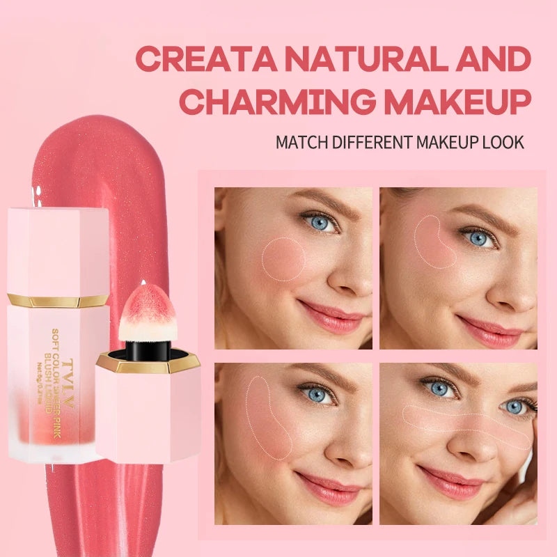 Liquid Blush Cream – 6 Shades Velvet Matte Blusher Liquid Blush Cream QXL