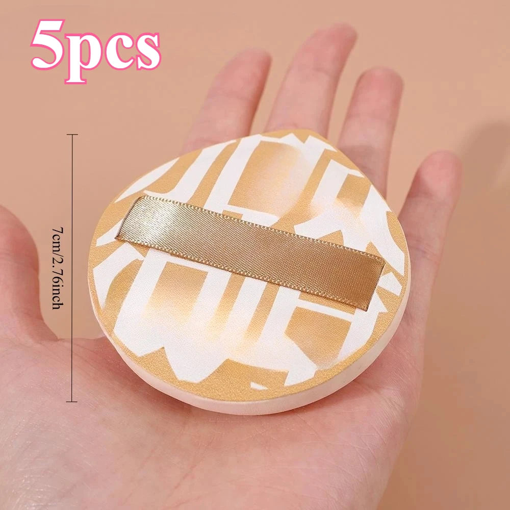 5-Pack Air Cushion Makeup Sponge Puffs – Dry & Wet Use Makeup Sponge Puff QXL Yellow 5pcs