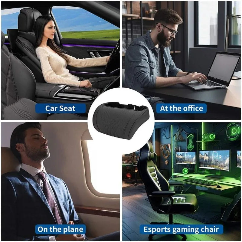 Car Memory Foam Neck Headrest Pillow | Leather Seat Cushion Car Headrest Pillow QXL