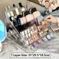 Multi-Layer Transparent Makeup Organizer & Cosmetic Rack Makeup Storage Rack QXL 7 layer
