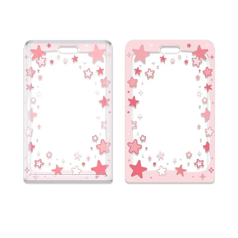 Star Sliding Transparent Card Holder | ID & Kpop Photocard Case Card Holder Case QXL